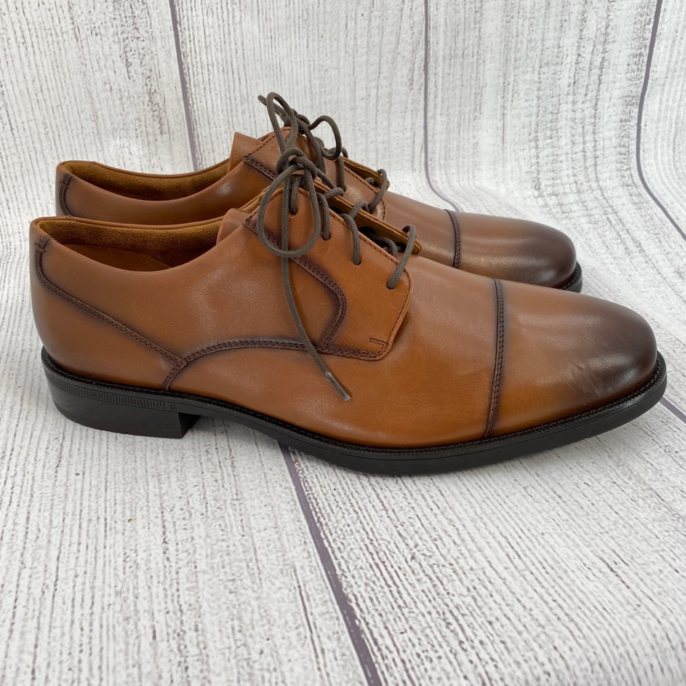 Cole Haan Bedford Cap Toe Oxford Men 13 British Tan Leather Grand 360 Dress Shoe - Picture 6 of 12